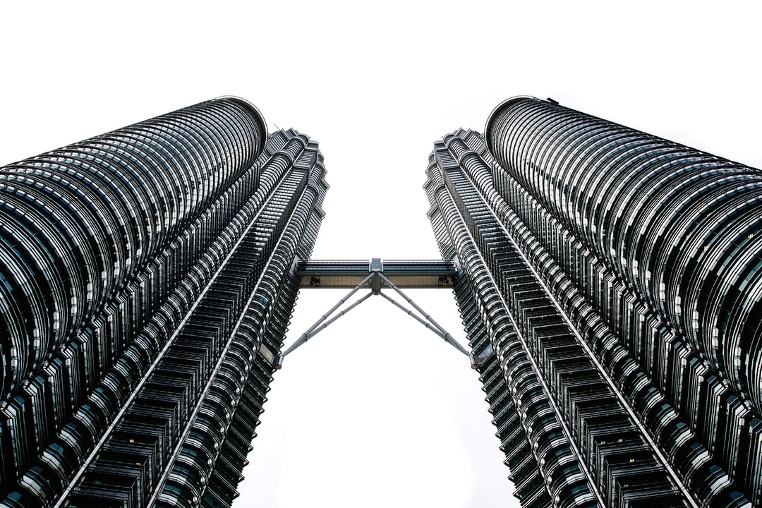 A close up of Petronas Towers